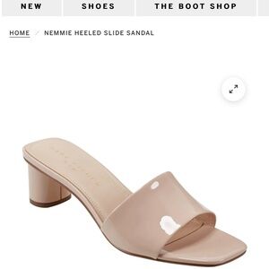 MARC FISHER NUDE HEELED SLIDE